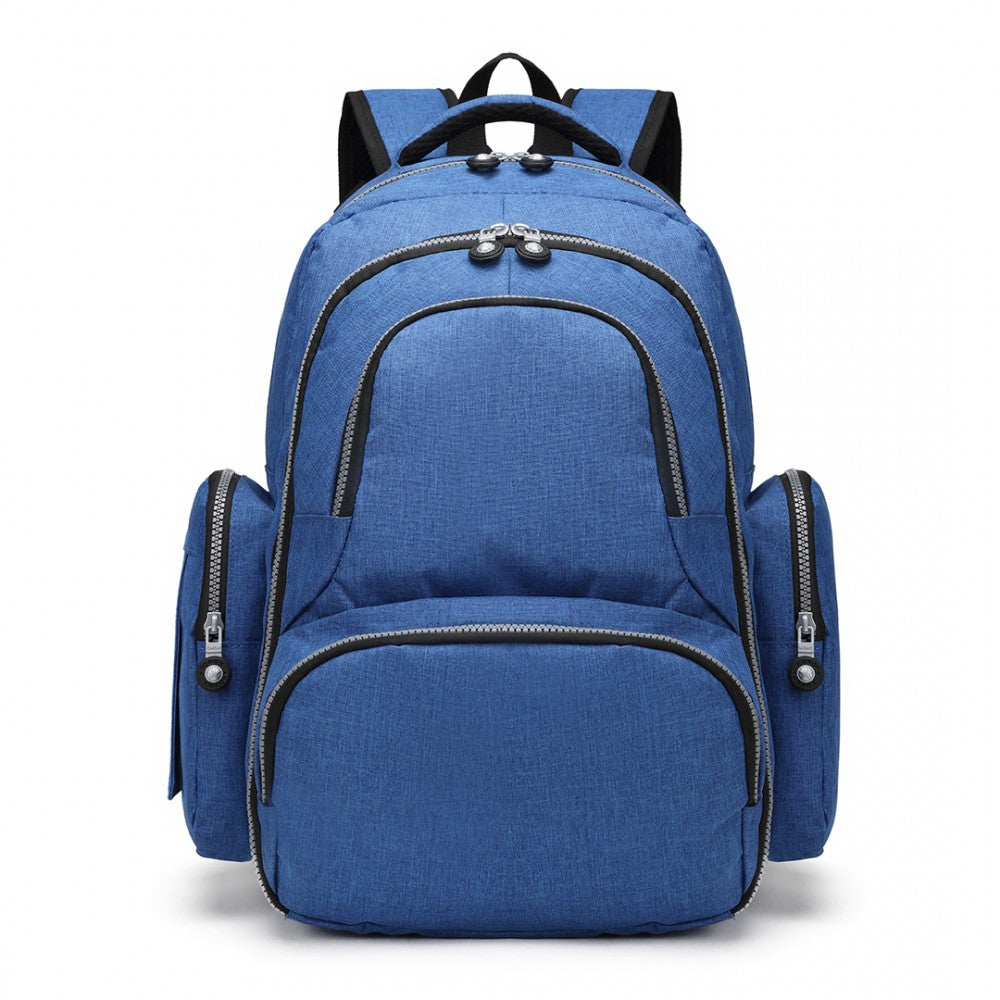 E6706 - KONO LARGE CAPACITY MULTI FUNCTION BABY DIAPER BACKPACK - BLUE - The Baggage Shop
