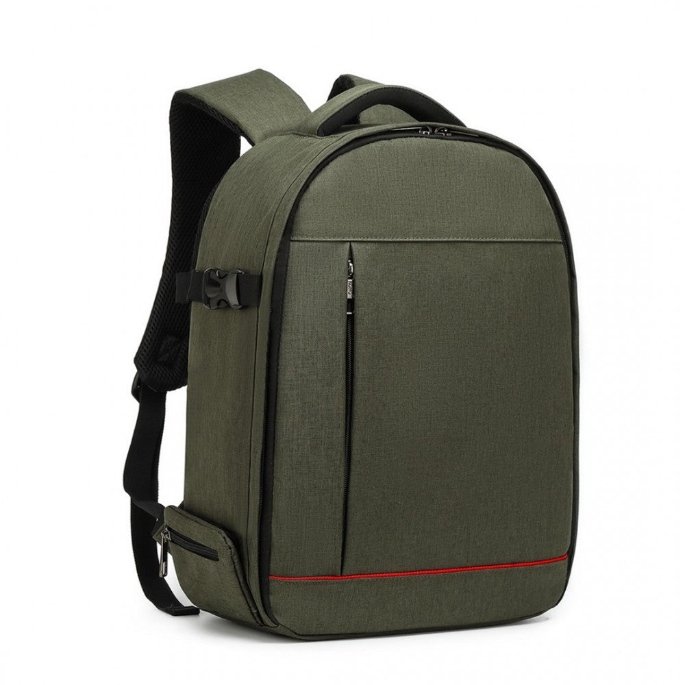 E6928 - KONO WATER RESISTANT SHOCKPROOF DSLR CAMERA BACKPACK - GREEN - The Baggage Shop