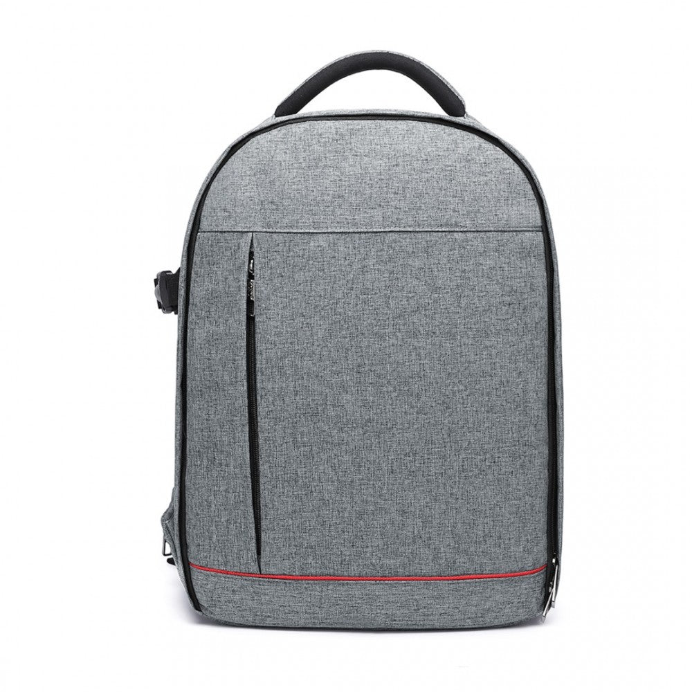 E6928 - KONO WATER RESISTANT SHOCKPROOF DSLR CAMERA BACKPACK - LIGHT GREY - The Baggage Shop