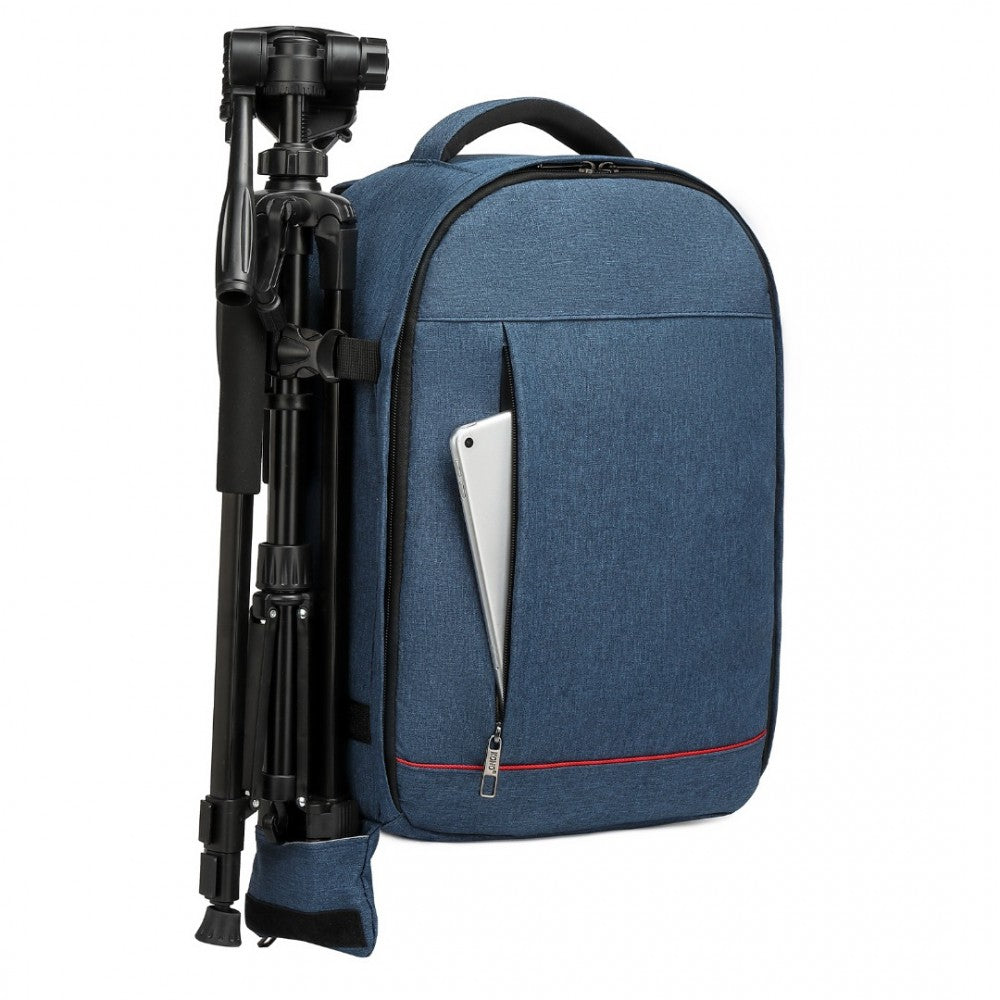 E6928 - KONO WATER RESISTANT SHOCKPROOF DSLR CAMERA BACKPACK - NAVY - The Baggage Shop