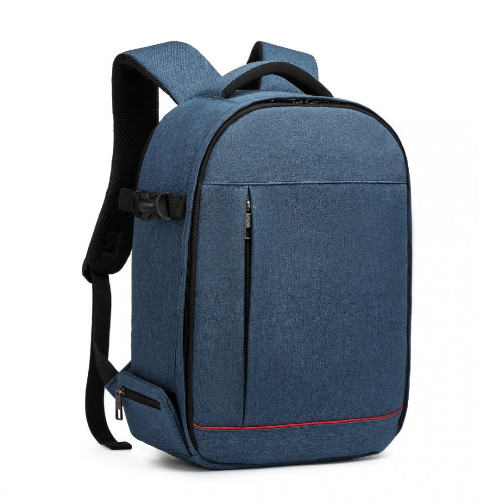 E6928 - KONO WATER RESISTANT SHOCKPROOF DSLR CAMERA BACKPACK - NAVY - The Baggage Shop