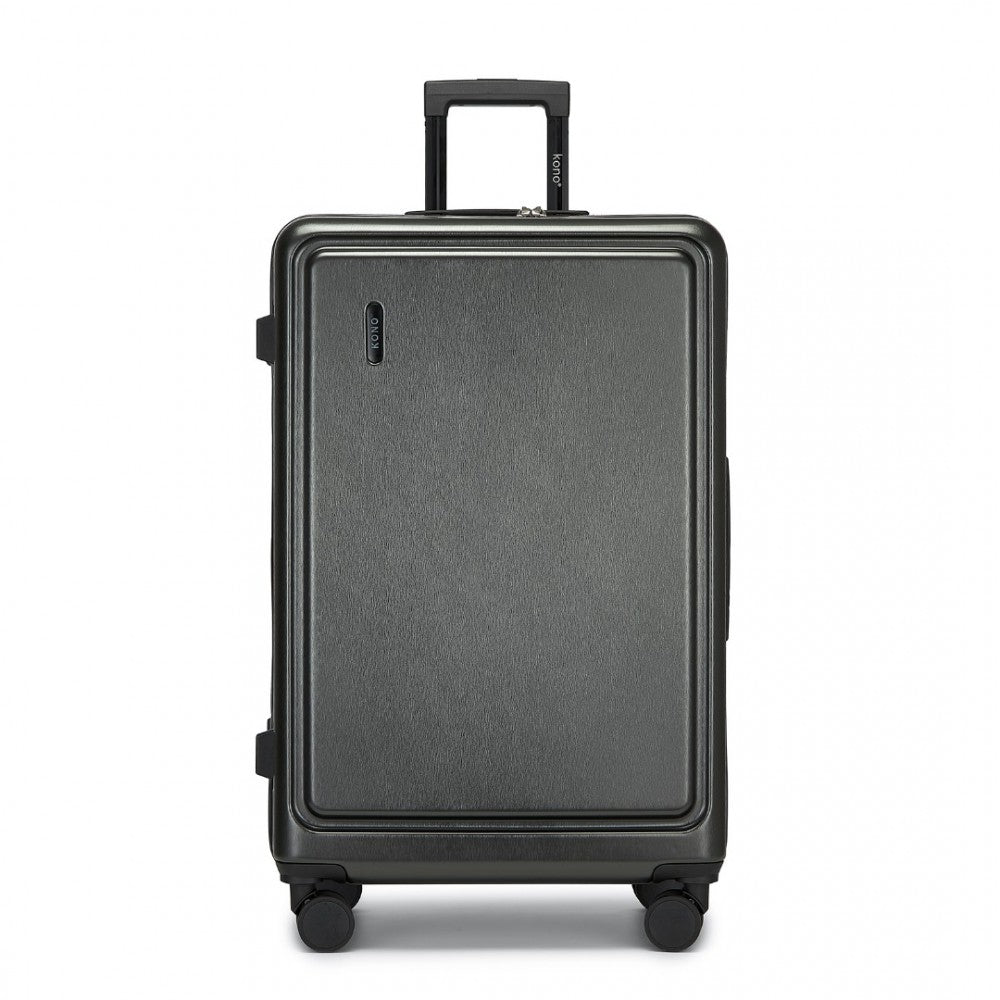 KSK2493 - KONO DURABLE 28 INCH ABS+PC HARDSHELL SUITCASE WITH TSA LOCK LIGHTWEIGHT TRAVEL LUGGAGE WITH 360° SPINNER WHEELS - GREY - The Baggage Shop