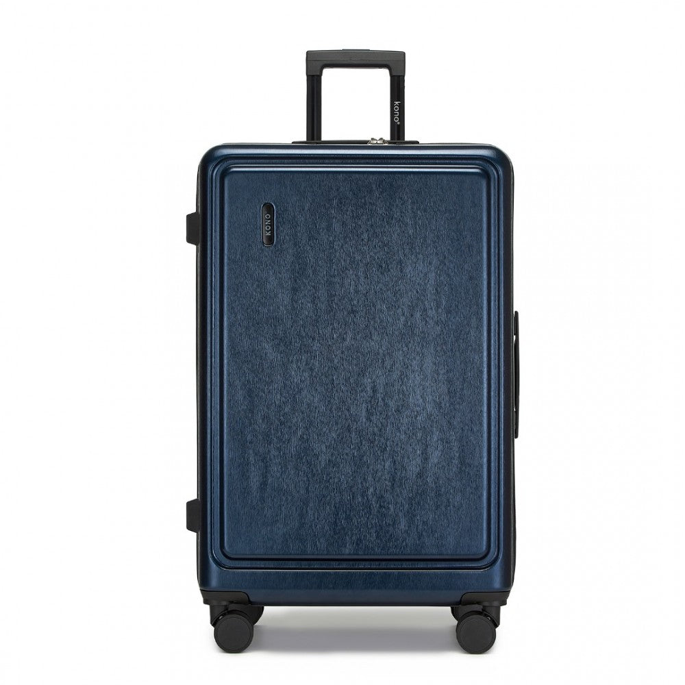 KSK2493 - KONO DURABLE 28 INCH ABS+PC HARDSHELL SUITCASE WITH TSA LOCK LIGHTWEIGHT TRAVEL LUGGAGE WITH 360° SPINNER WHEELS - NAVY - The Baggage Shop