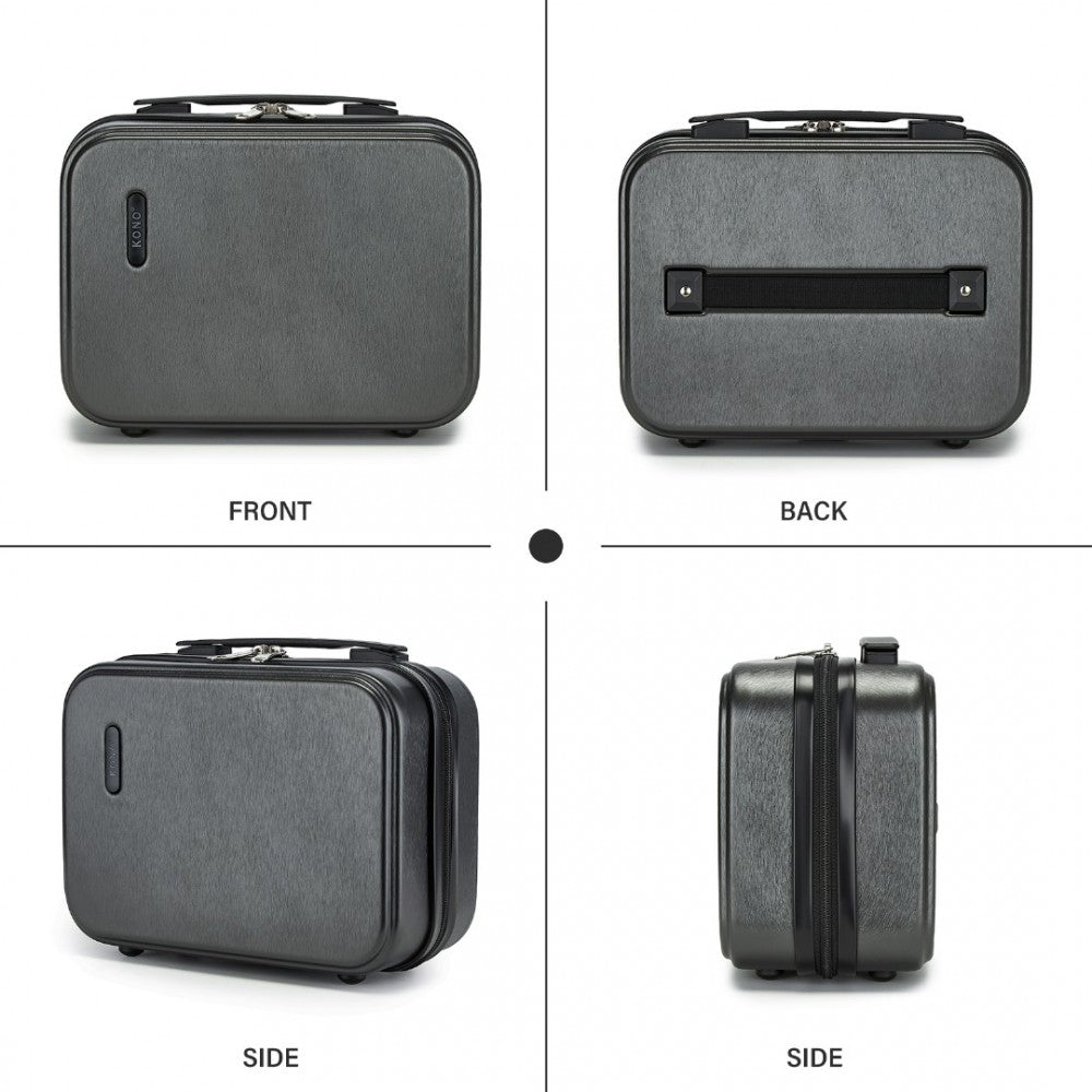 KSK2493 - KONO DURABLE ABS+PC HARDSHELL LUGGAGE SET WITH TSA LOCK 360° SPINNER WHEELS 4-PIECE SET 20/24/28 AND VANITY CASE - GREY - The Baggage Shop