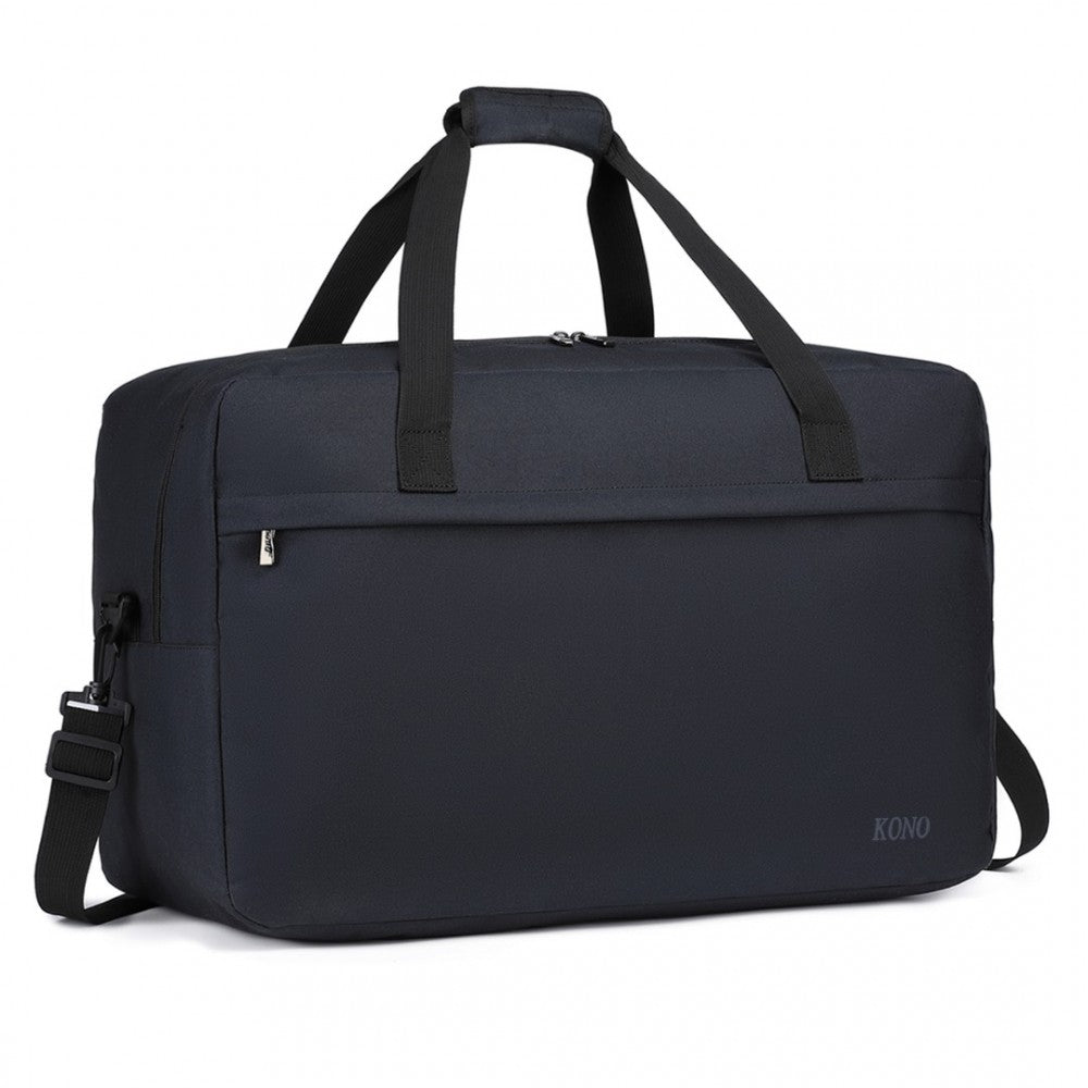 E1960L - KONO LIGHTWEIGHT MULTI PURPOSE UNISEX SPORTS TRAVEL DUFFEL BAG - DARK BLUE - The Baggage Shop
