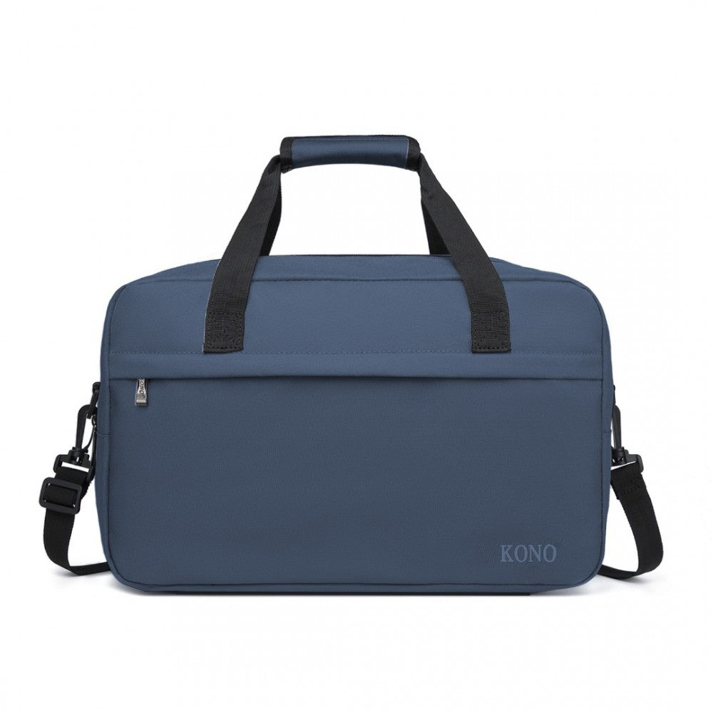 E1960M - KONO LIGHTWEIGHT MULTI PURPOSE UNISEX SPORTS TRAVEL DUFFEL BAG - NAVY - The Baggage Shop