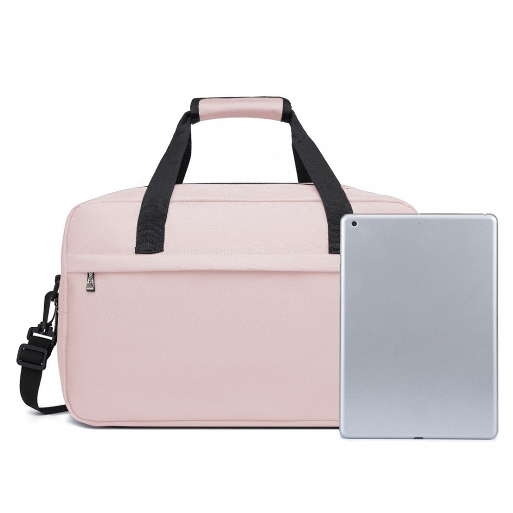 E1960M - KONO LIGHTWEIGHT MULTI PURPOSE UNISEX SPORTS TRAVEL DUFFEL BAG - PINK - The Baggage Shop
