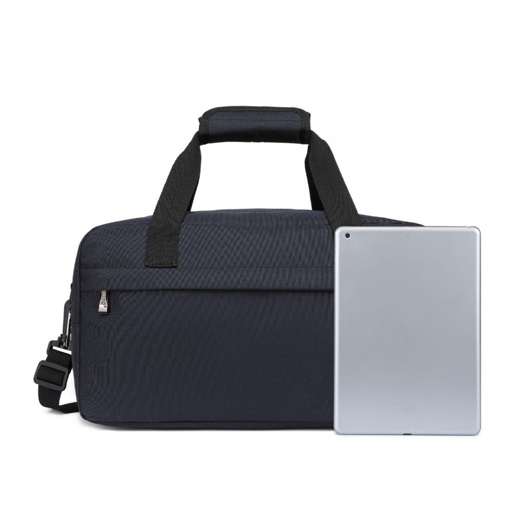 E1960S - KONO LIGHTWEIGHT MULTI PURPOSE UNISEX SPORTS TRAVEL DUFFEL BAG - DARK BLUE - The Baggage Shop