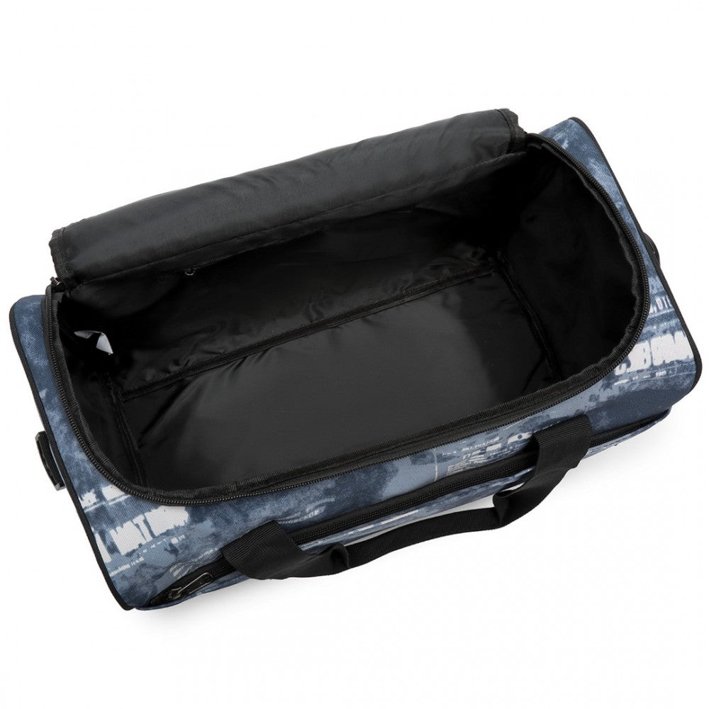 E2016S - KONO STRUCTURED TRAVEL DUFFLE BAG - CLOUDY BLUE - The Baggage Shop
