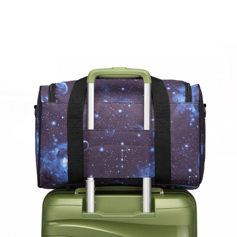 E2016S - KONO STRUCTURED TRAVEL DUFFLE BAG - GALAXY BLUE - The Baggage Shop