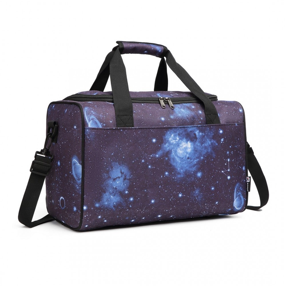 E2016S - KONO STRUCTURED TRAVEL DUFFLE BAG - GALAXY BLUE - The Baggage Shop