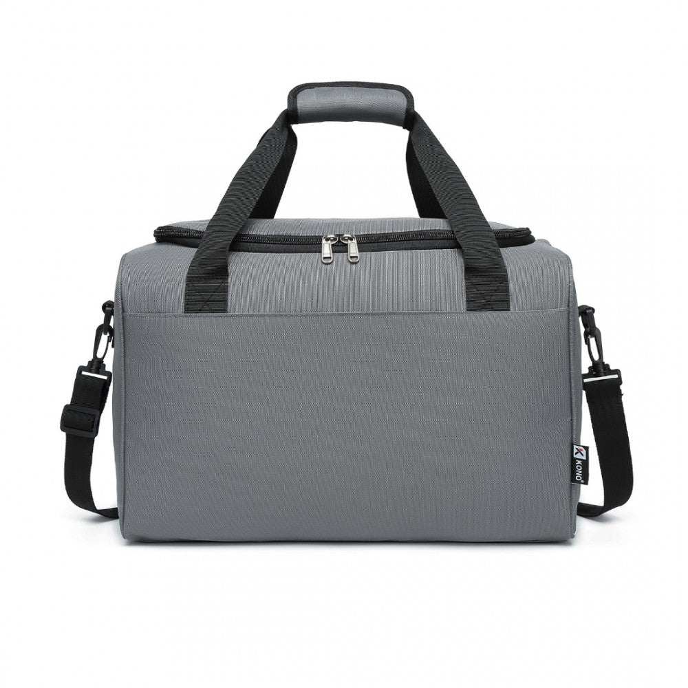 E2016S - KONO STRUCTURED TRAVEL DUFFLE BAG - GREY - The Baggage Shop