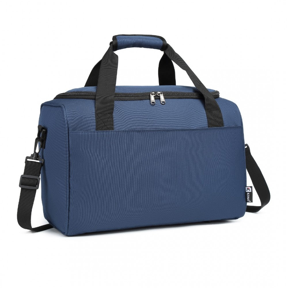 E2016S - KONO STRUCTURED TRAVEL DUFFLE BAG - NAVY - The Baggage Shop