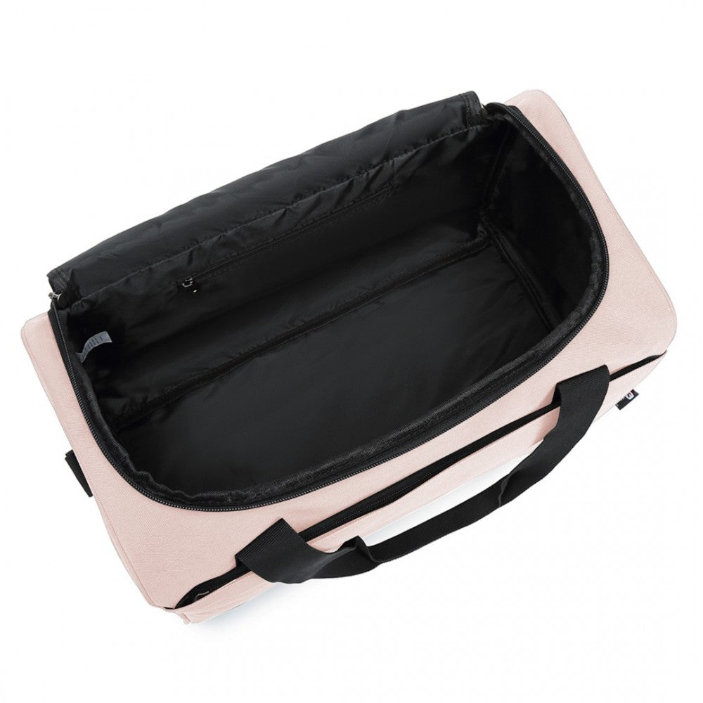 E2016S - KONO STRUCTURED TRAVEL DUFFLE BAG - PINK - The Baggage Shop