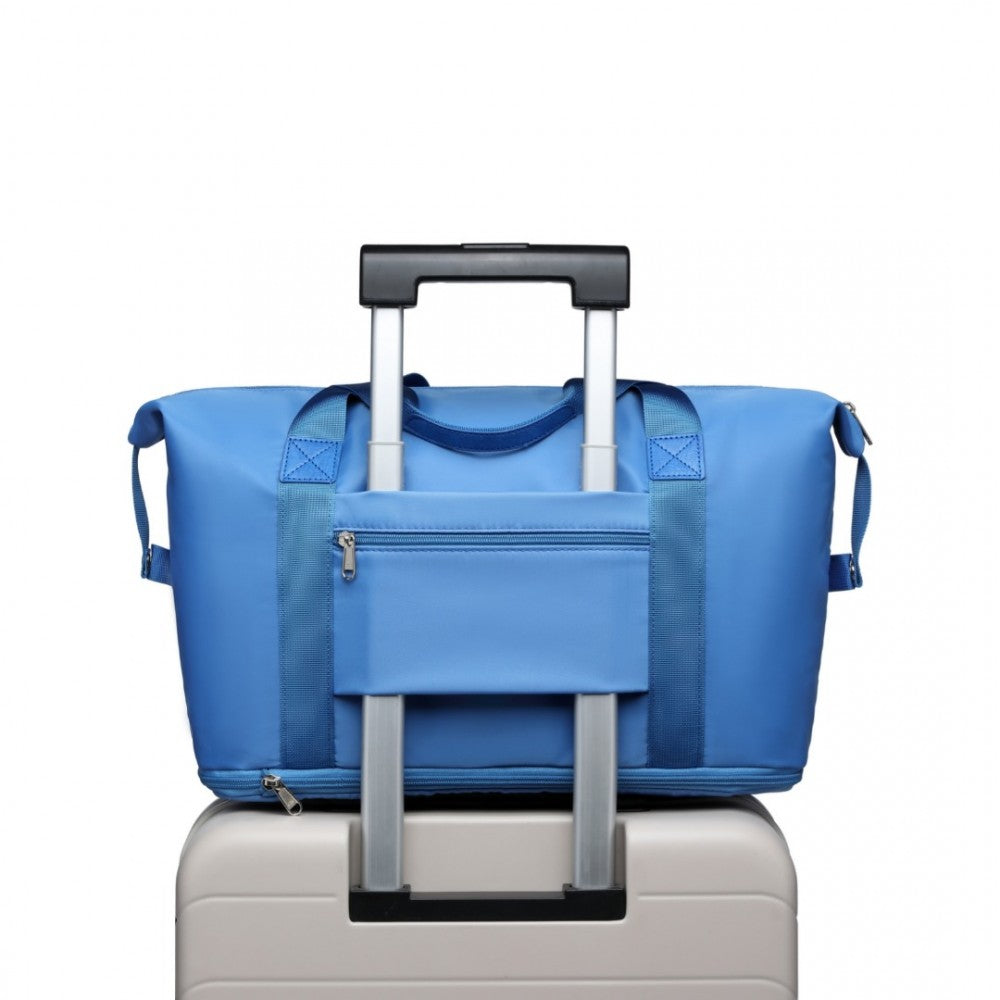 EA2212 - KONO TWO PIECES EXPANDABLE DURABLE WATERPROOF TRAVEL DUFFEL BAG SET - NAVY - The Baggage Shop