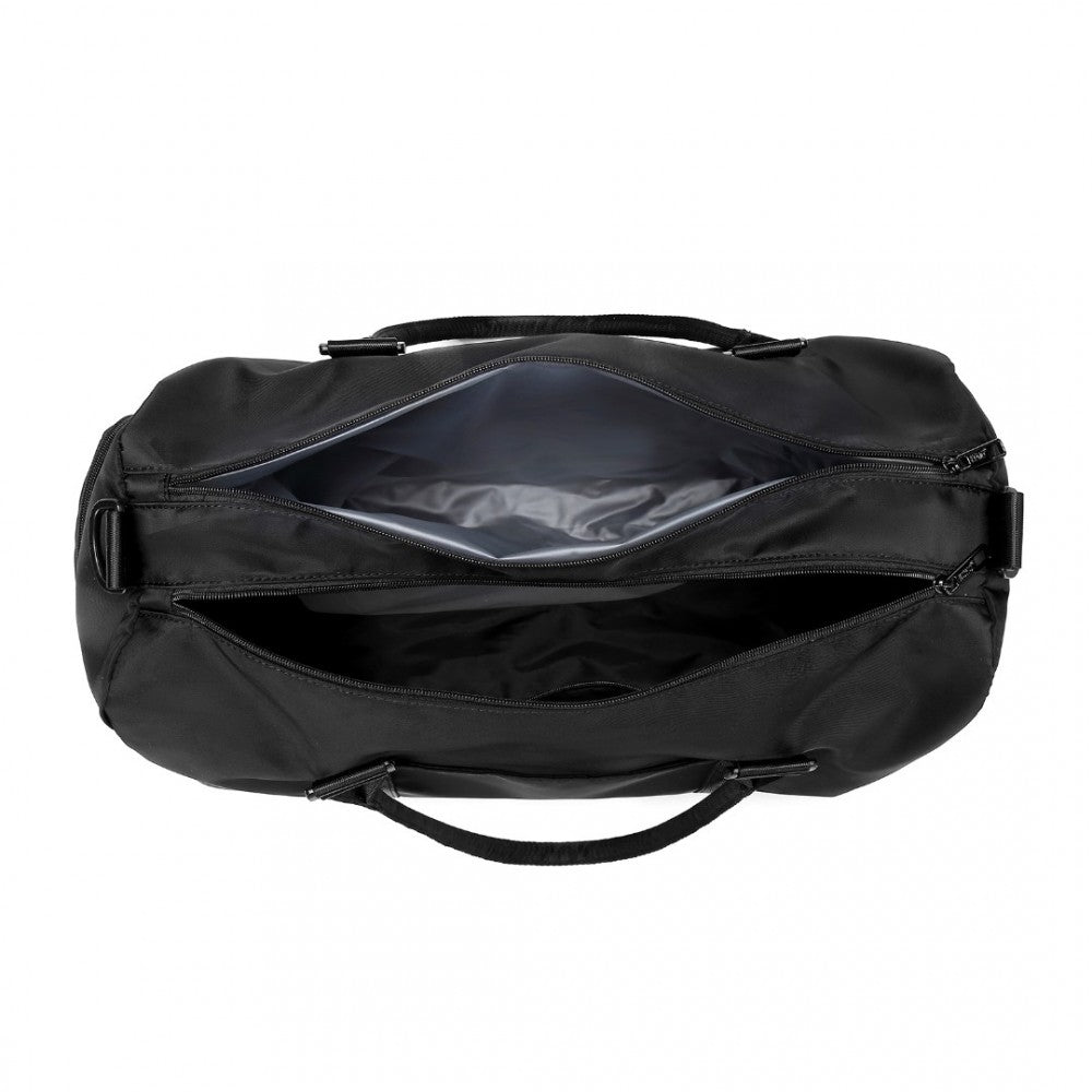 EA2213 - KONO MULTI WATERPROOF GYM BAG CARRY ON WEEKEND BAG - BLACK - The Baggage Shop