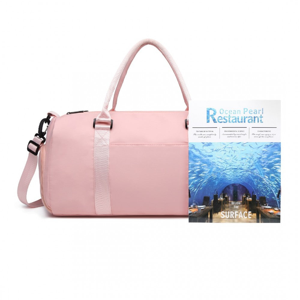 EA2213 - KONO MULTI WATERPROOF GYM BAG CARRY ON WEEKEND BAG - PINK - The Baggage Shop