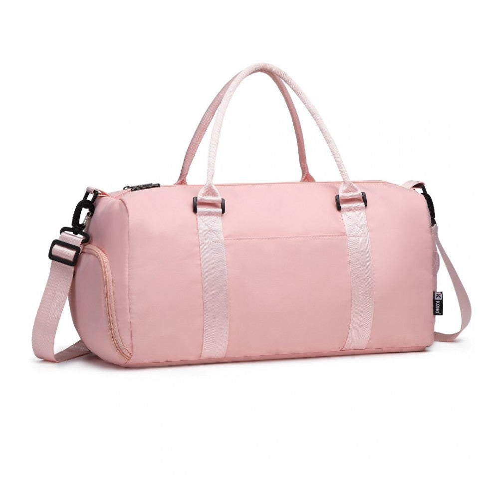 EA2213 - KONO MULTI WATERPROOF GYM BAG CARRY ON WEEKEND BAG - PINK - The Baggage Shop