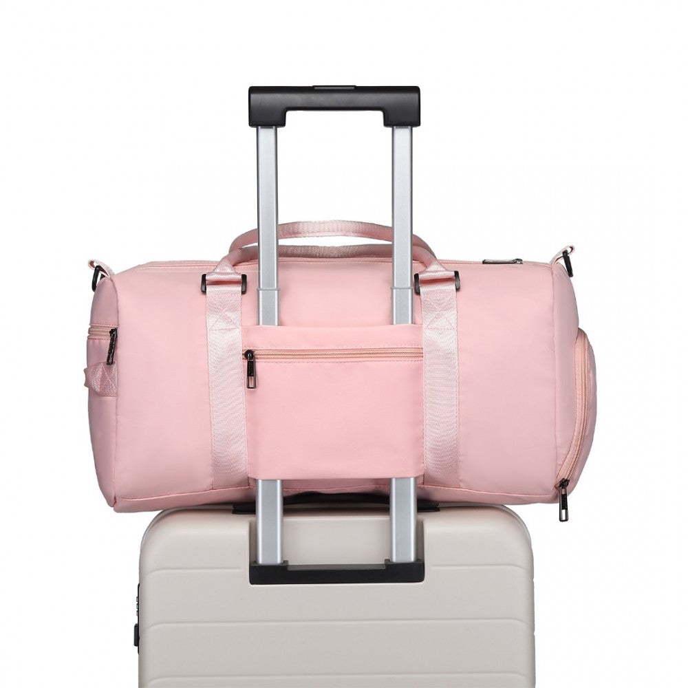 EA2213 - KONO MULTI WATERPROOF GYM BAG CARRY ON WEEKEND BAG - PINK - The Baggage Shop