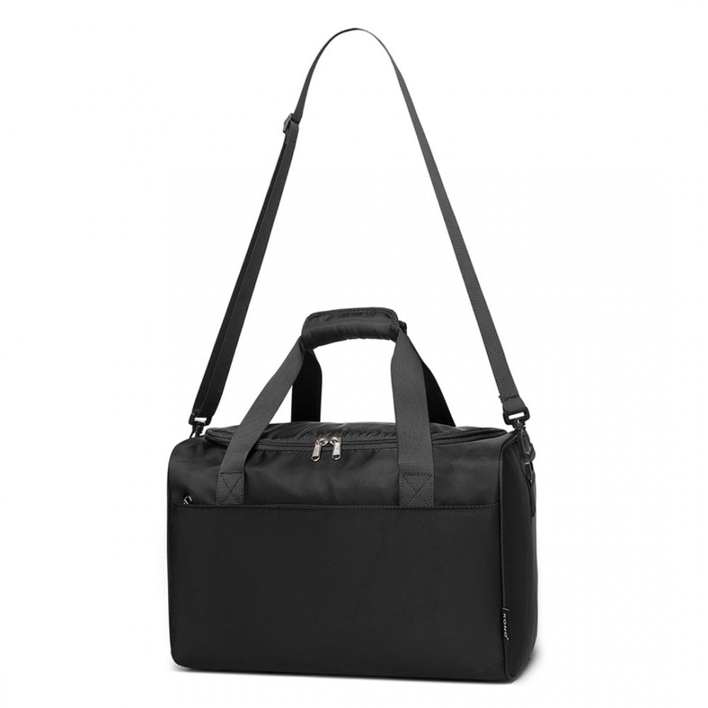EA2321 - KONO SPACIOUS TRAVEL STORAGE BAG HANDBAG - BLACK - The Baggage Shop