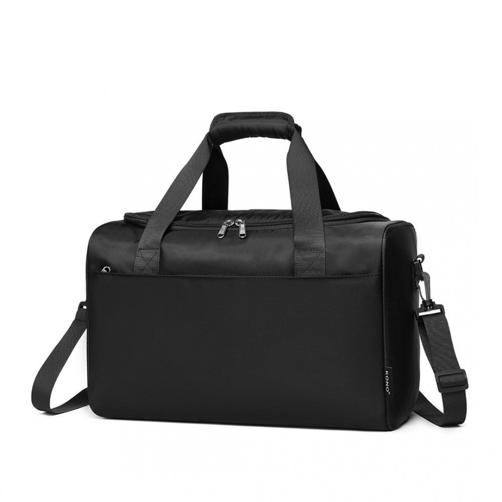 EA2321 - KONO SPACIOUS TRAVEL STORAGE BAG HANDBAG - BLACK - The Baggage Shop