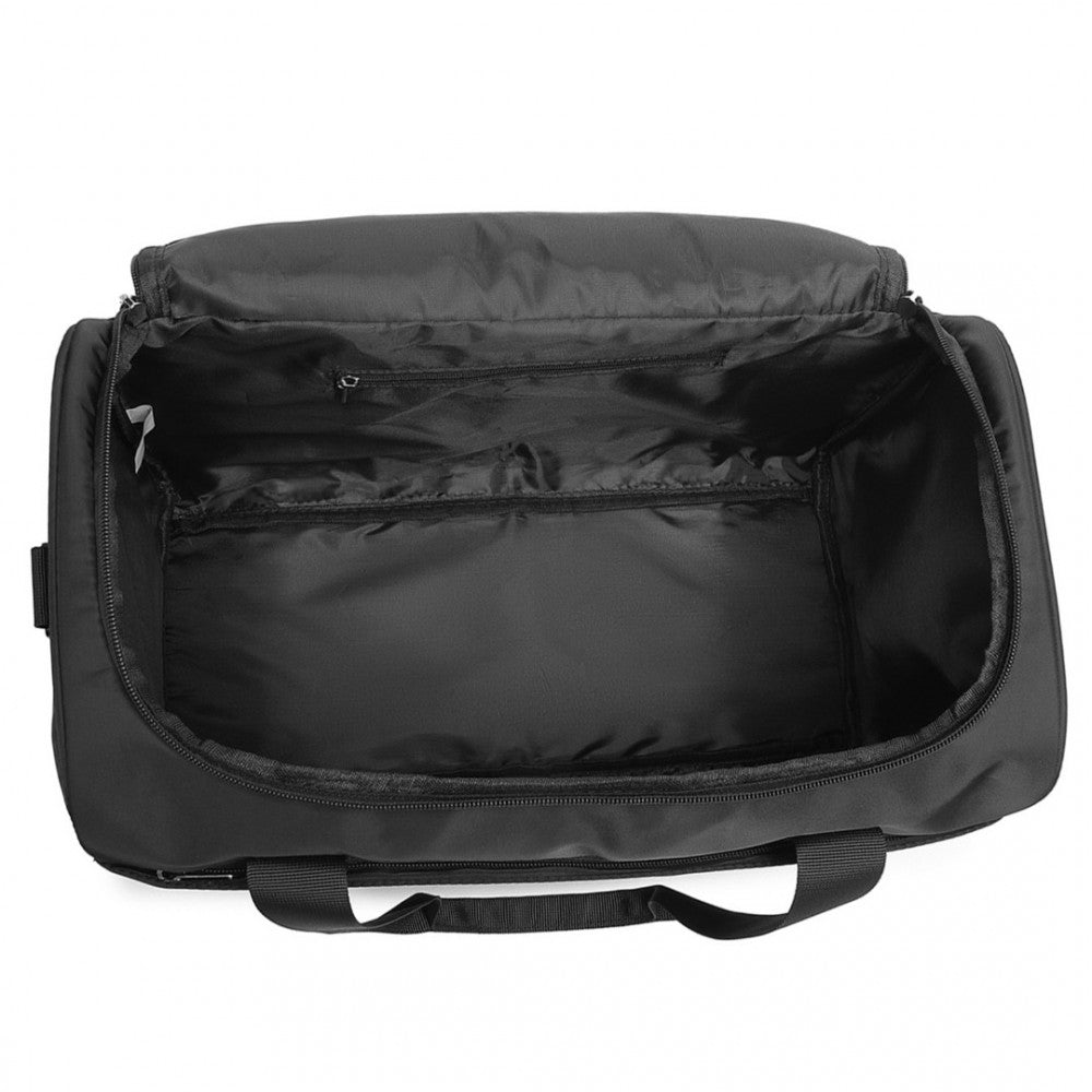 EA2321 - KONO SPACIOUS TRAVEL STORAGE BAG HANDBAG - BLACK - The Baggage Shop