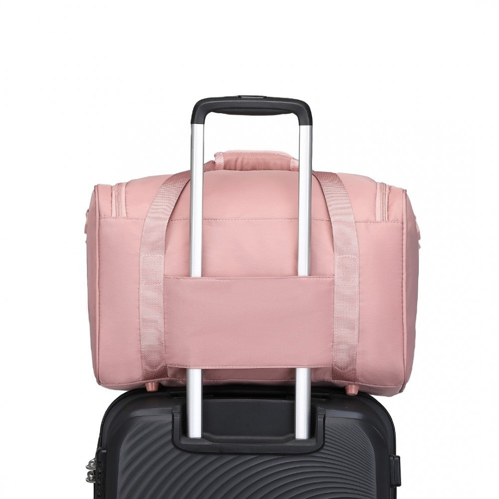 EA2321 - KONO SPACIOUS TRAVEL STORAGE BAG HANDBAG - NUDE - The Baggage Shop