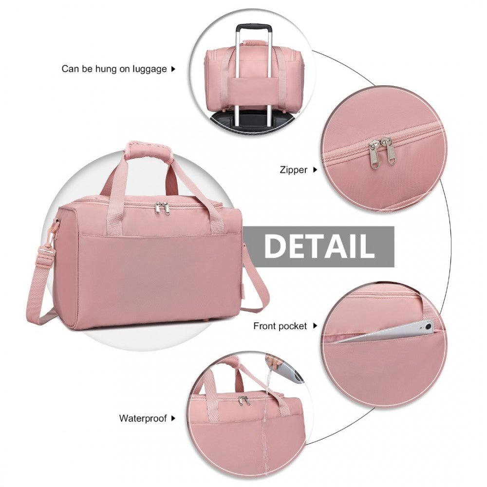 EA2321 - KONO SPACIOUS TRAVEL STORAGE BAG HANDBAG - NUDE - The Baggage Shop