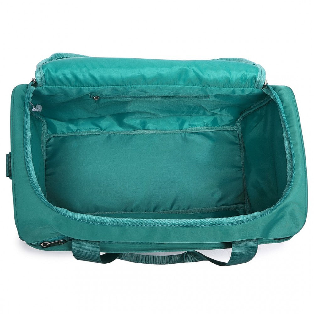 EA2321 - KONO SPACIOUS TRAVEL STORAGE BAG HANDBAG - TEAL - The Baggage Shop
