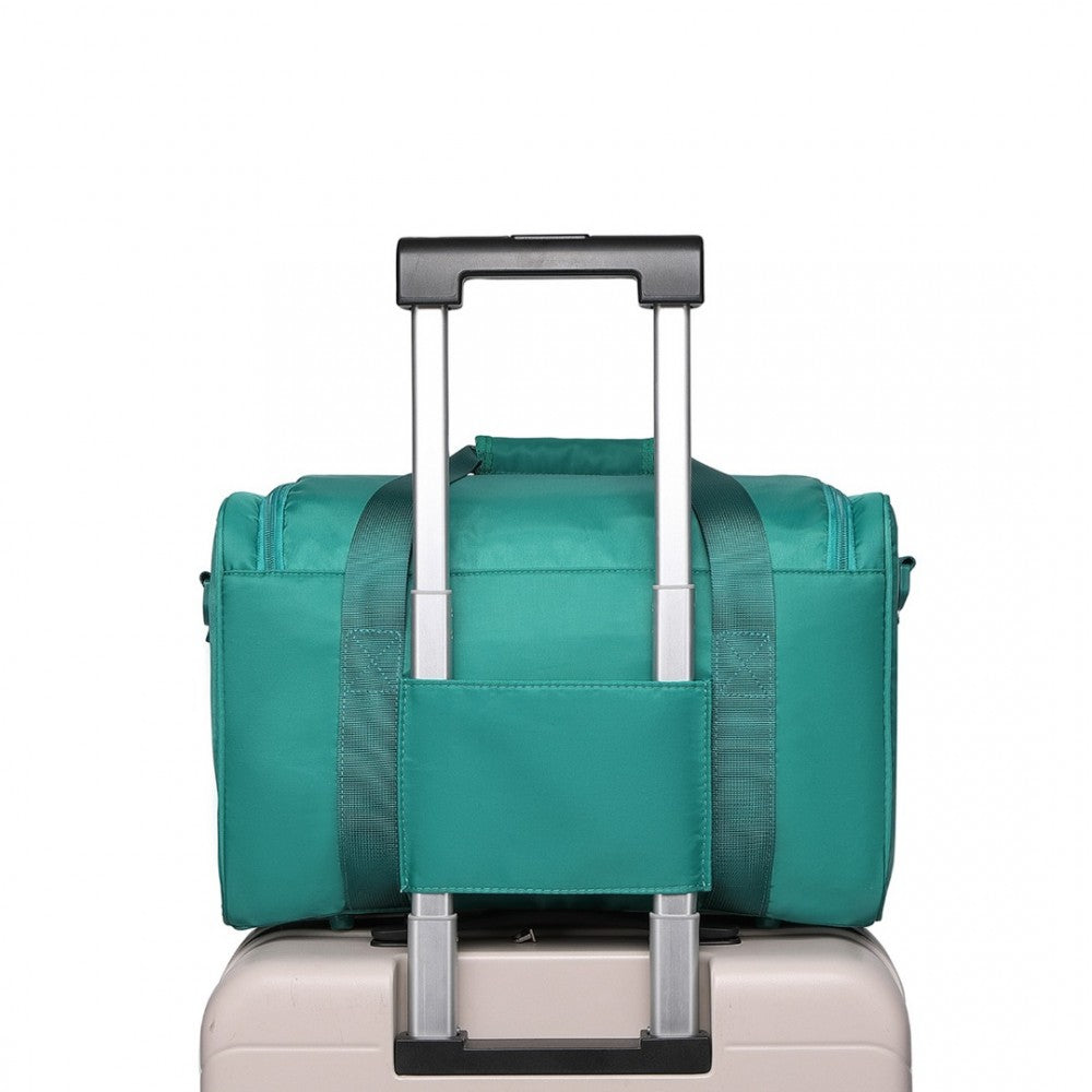 EA2321 - KONO SPACIOUS TRAVEL STORAGE BAG HANDBAG - TEAL - The Baggage Shop