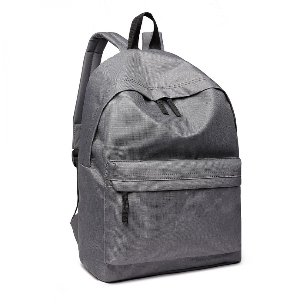 700D - MISS LULU CLASSIC LARGE CAPACITY UNISEX EVERYDAY BACKPACK - BLACK - The Baggage Shop