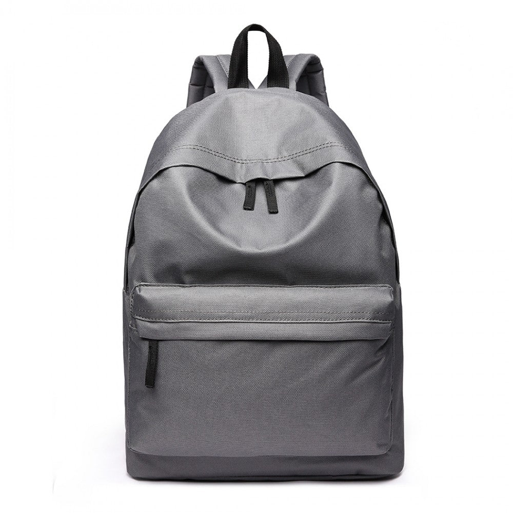 700D - MISS LULU CLASSIC LARGE CAPACITY UNISEX EVERYDAY BACKPACK - BLACK - The Baggage Shop