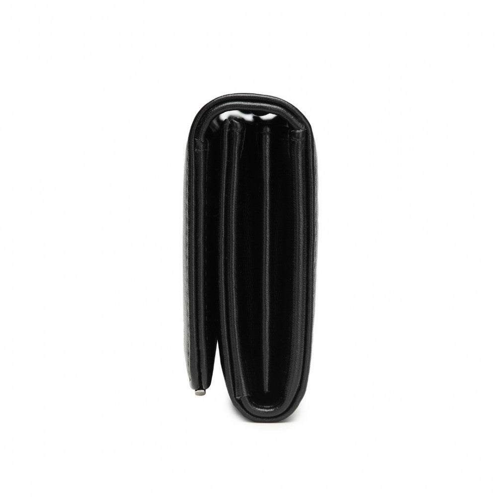 WTM2454 - MISS LULU SLEEK AND ELEGANT LONG WALLET FOR WOMEN– A TIMELESS ACCESSORY - PURPLE - The Baggage Shop