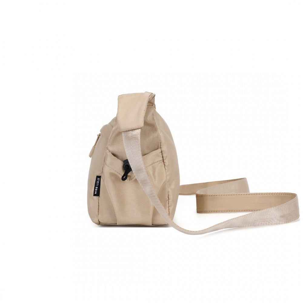 MSM2424 - MISS LULU ULTRA-LIGHT WATER-RESISTANT URBAN CASUAL COMMUTER CROSSBODY BAG - KHAKI - The Baggage Shop