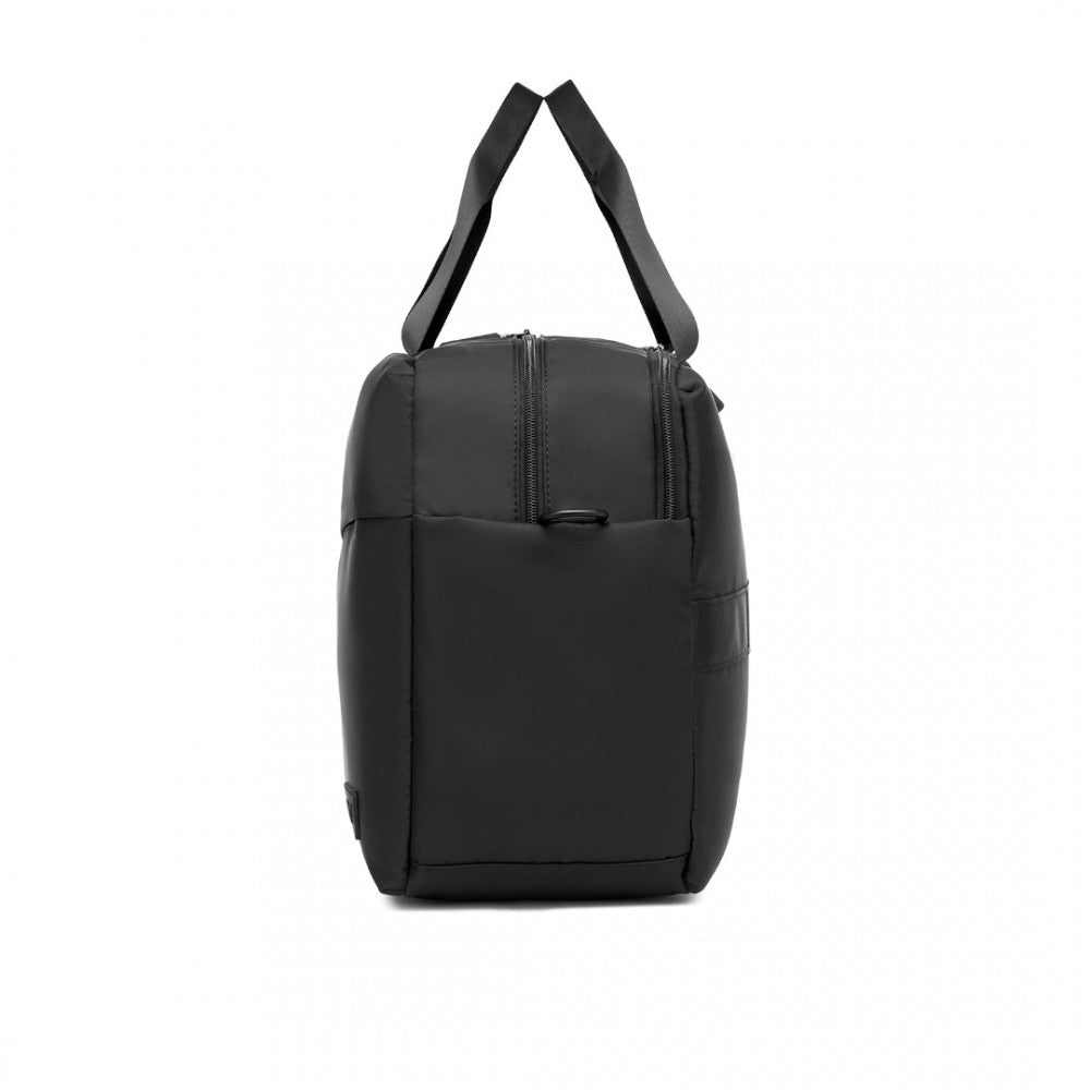 TVK2444 - KONO WATER-RESISTANT TRAVEL BAG WITH LAPTOP SLEEVE MULTI-FUNCTIONAL TOTE FOR BUSINESS AND WEEKEND LARGE CAPACITY FOR MEN AND WOMEN - BLACK - The Baggage Shop