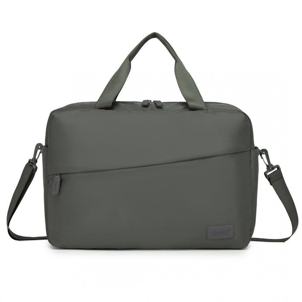 TVK2444 - KONO WATER-RESISTANT TRAVEL BAG WITH LAPTOP SLEEVE MULTI-FUNCTIONAL TOTE FOR BUSINESS AND WEEKEND LARGE CAPACITY FOR MEN AND WOMEN - GREY - The Baggage Shop