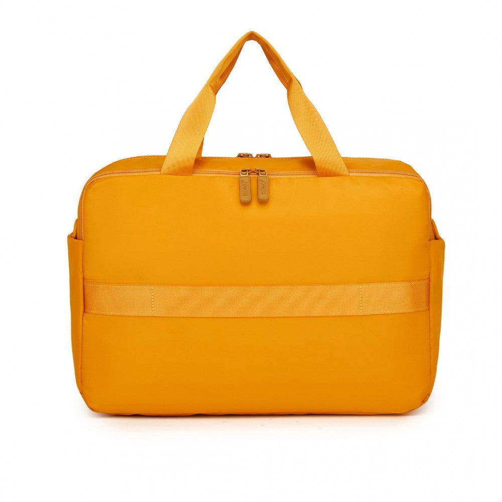 TVK2444 - KONO WATER-RESISTANT TRAVEL BAG WITH LAPTOP SLEEVE MULTI-FUNCTIONAL TOTE FOR BUSINESS AND WEEKEND LARGE CAPACITY FOR MEN AND WOMEN - YELLOW - The Baggage Shop