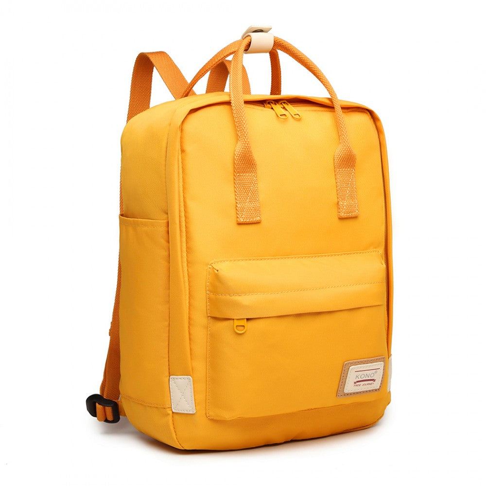 EB2017 - KONO LARGE POLYESTER LAPTOP BACKPACK - YELLOW