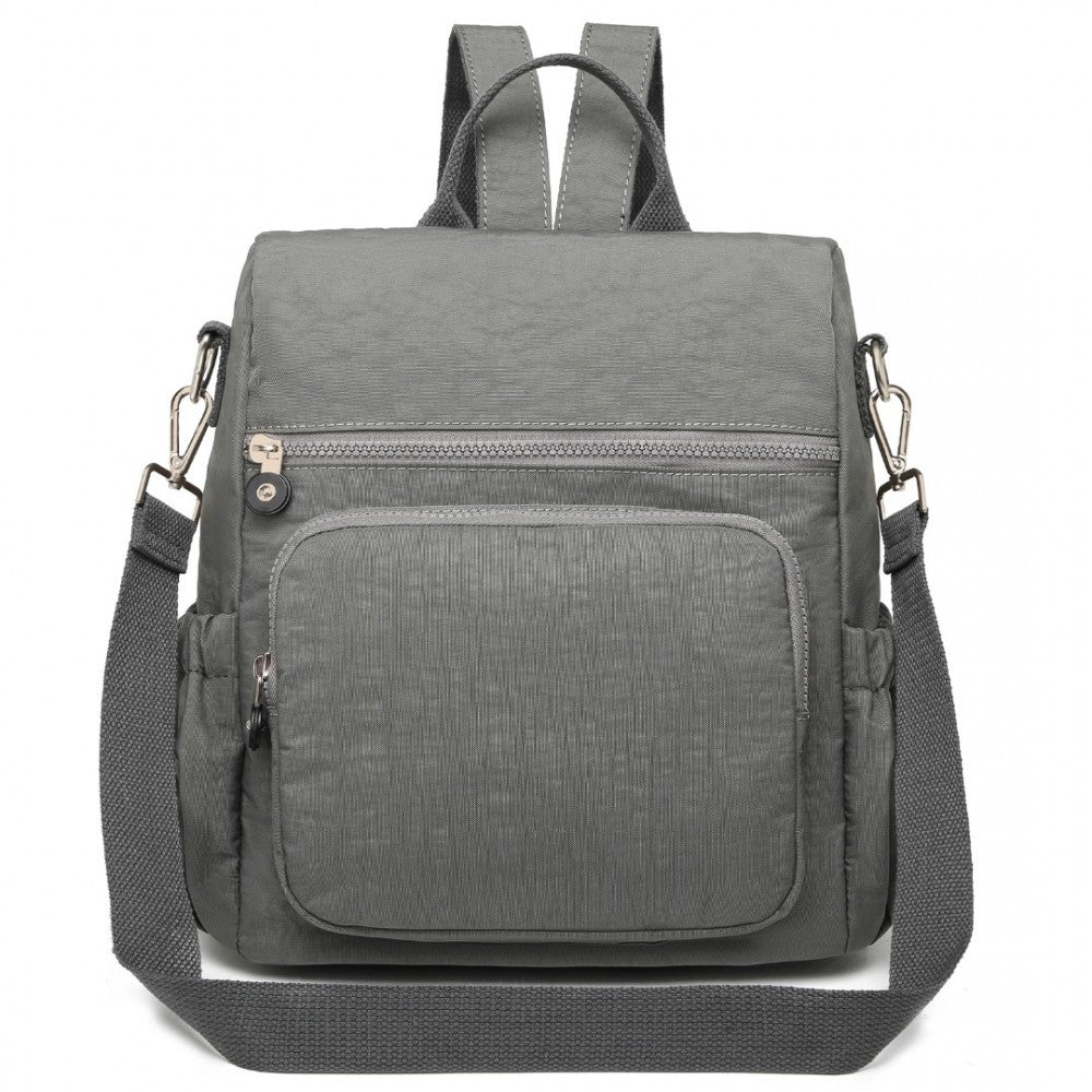 EH2107 - KONO MULTI WAY ANTI-THEFT WATERPROOF BACKPACK SHOULDER BAG - GREY