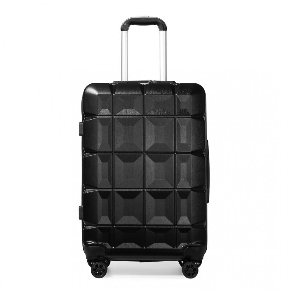 K2292L - KONO 28 INCH LIGHTWEIGHT HARD SHELL ABS SUITCASE WITH TSA LOCK - BLACK