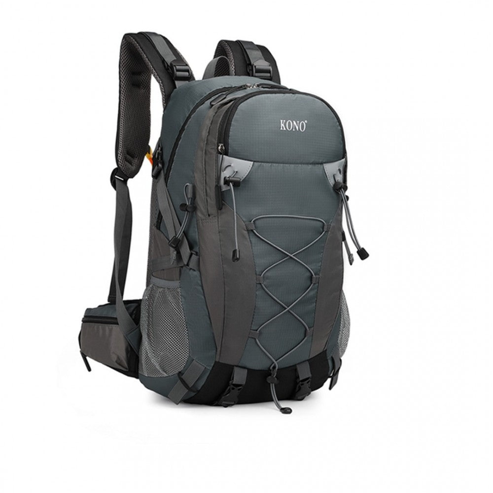 EQ2238 - KONO MULTI FUNCTIONAL OUTDOOR HIKING BACKPACK WITH RAIN COVER - GREY