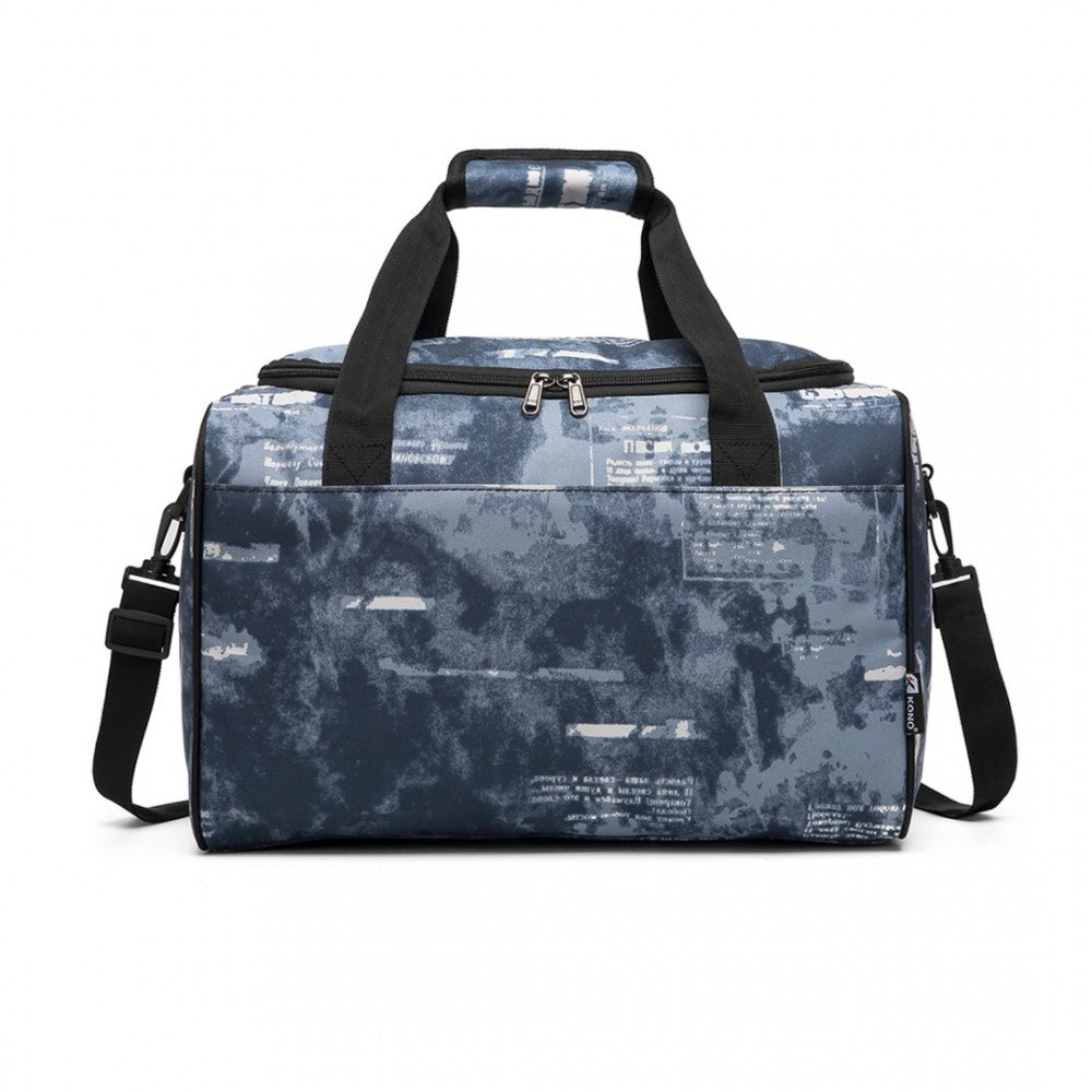 E2016S - KONO STRUCTURED TRAVEL DUFFLE BAG - CLOUDY BLUE