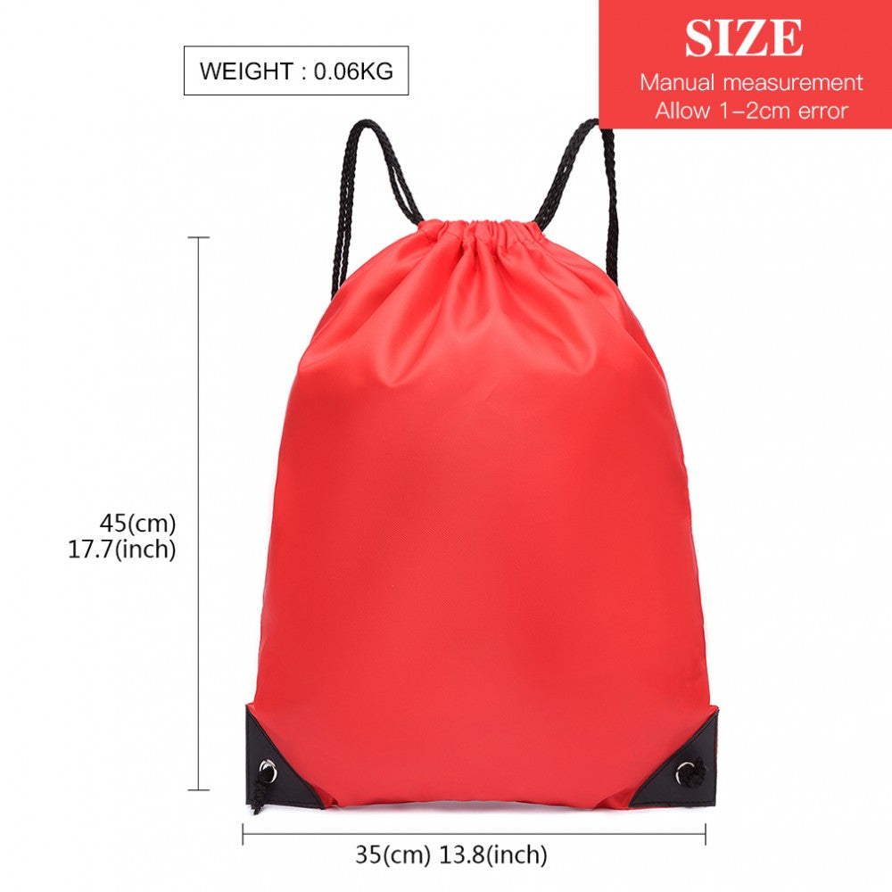 S2020 - KONO POLYESTER DRAWSTRING BACKPACK - RED