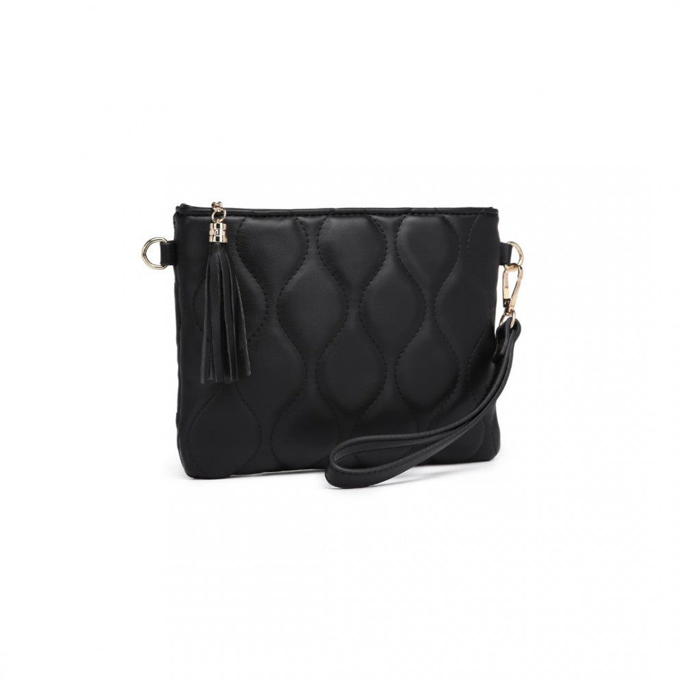 LB2247 - MISS LULU SMALL PU LEATHER SOFT CROSSBODY BAG - BLACK