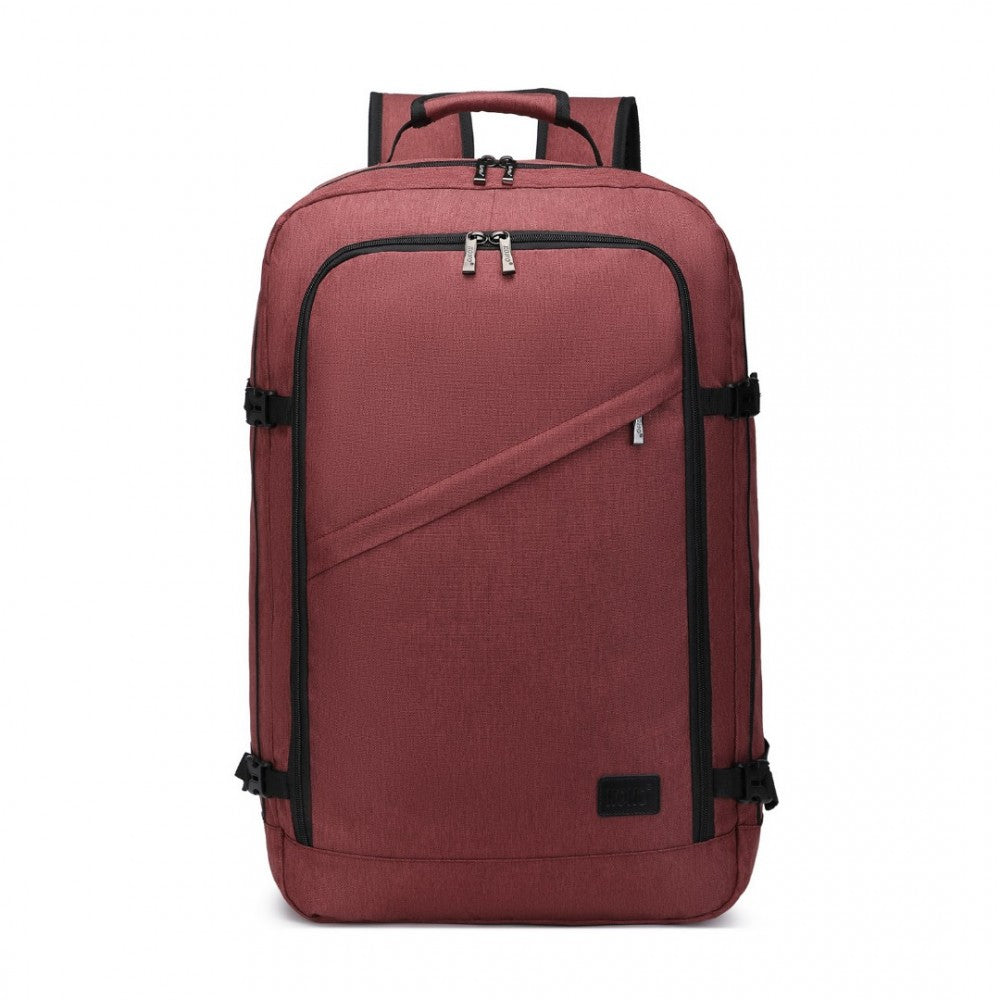 EM2231L - KONO LIGHTWEIGHT CABIN BAG TRAVEL BUSINESS BACKPACK - BURGUNDY