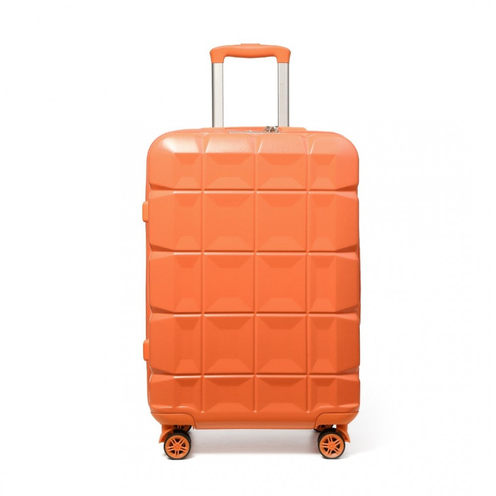 K2292L - KONO 28 INCH LIGHTWEIGHT HARD SHELL ABS SUITCASE WITH TSA LOCK - ORANGE