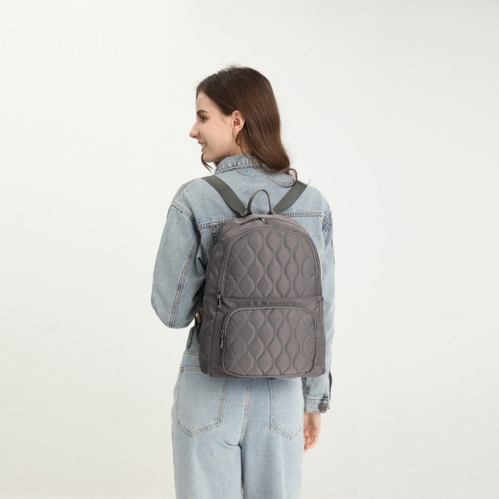 LB2250 - MISS LULU CASUAL LIGHTWEIGHT LADIES BACKPACK - GREY