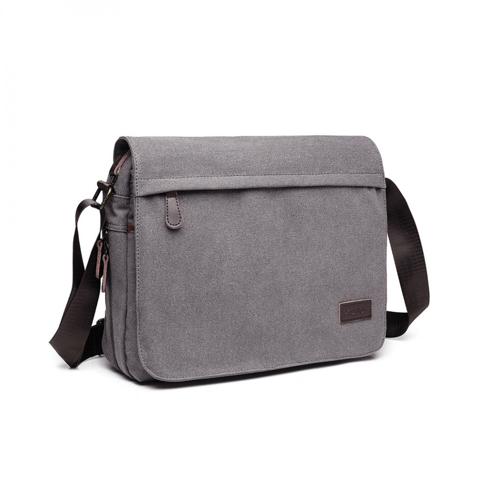 LB1925 - KONO CLASSIC EXPANDING MESSENGER BAG - GREY