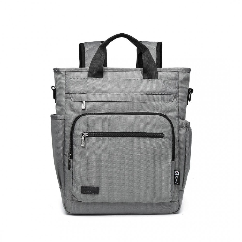 EM2137 - KONO DURABLE WATERPROOF MULTI MEN’S BACKPACK SHOULDER BAG - GREY