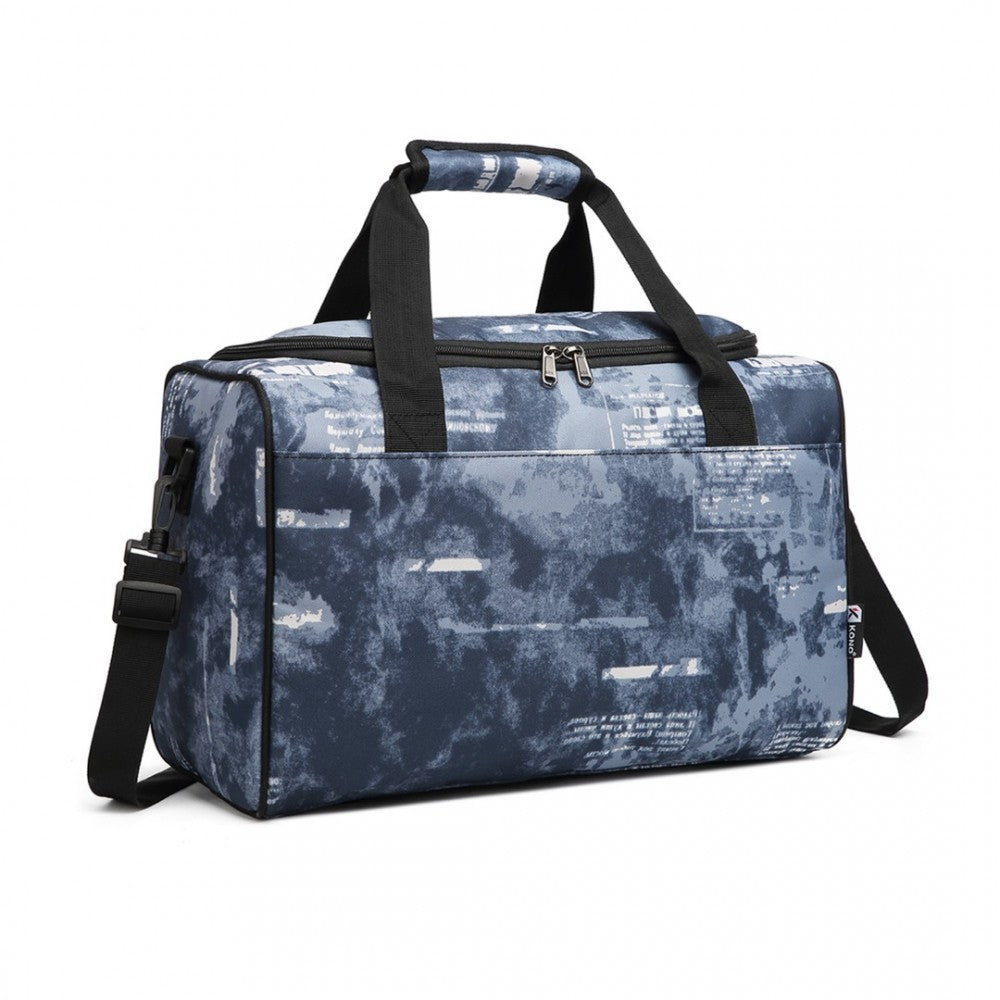 E2016S - KONO STRUCTURED TRAVEL DUFFLE BAG - CLOUDY BLUE